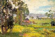 Bischoff, Franz Houses Along the Coast Sweden oil painting reproduction